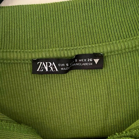 ZARA form-fitting ribbed collar polo - Picture 3 of 6